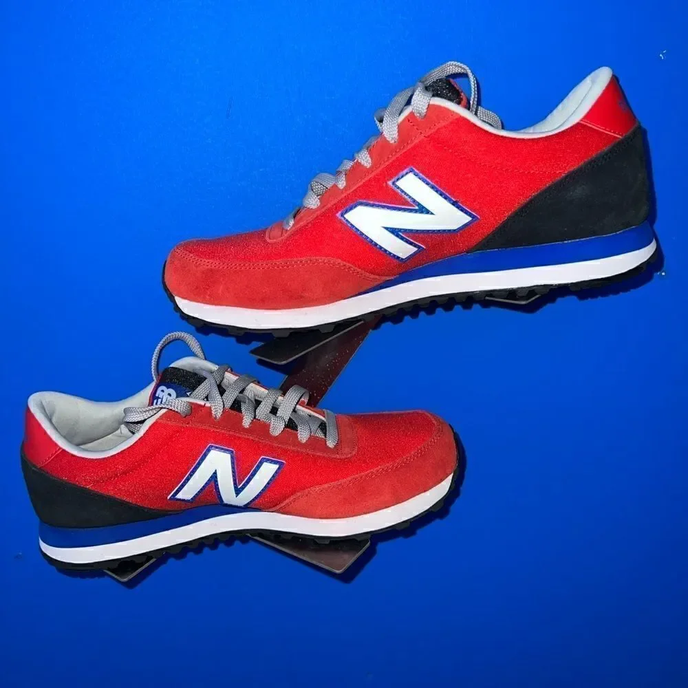 New Balance 501 RUNNING SHOE Mens ML501HXB Red Black Lace Up Low Top Size 8